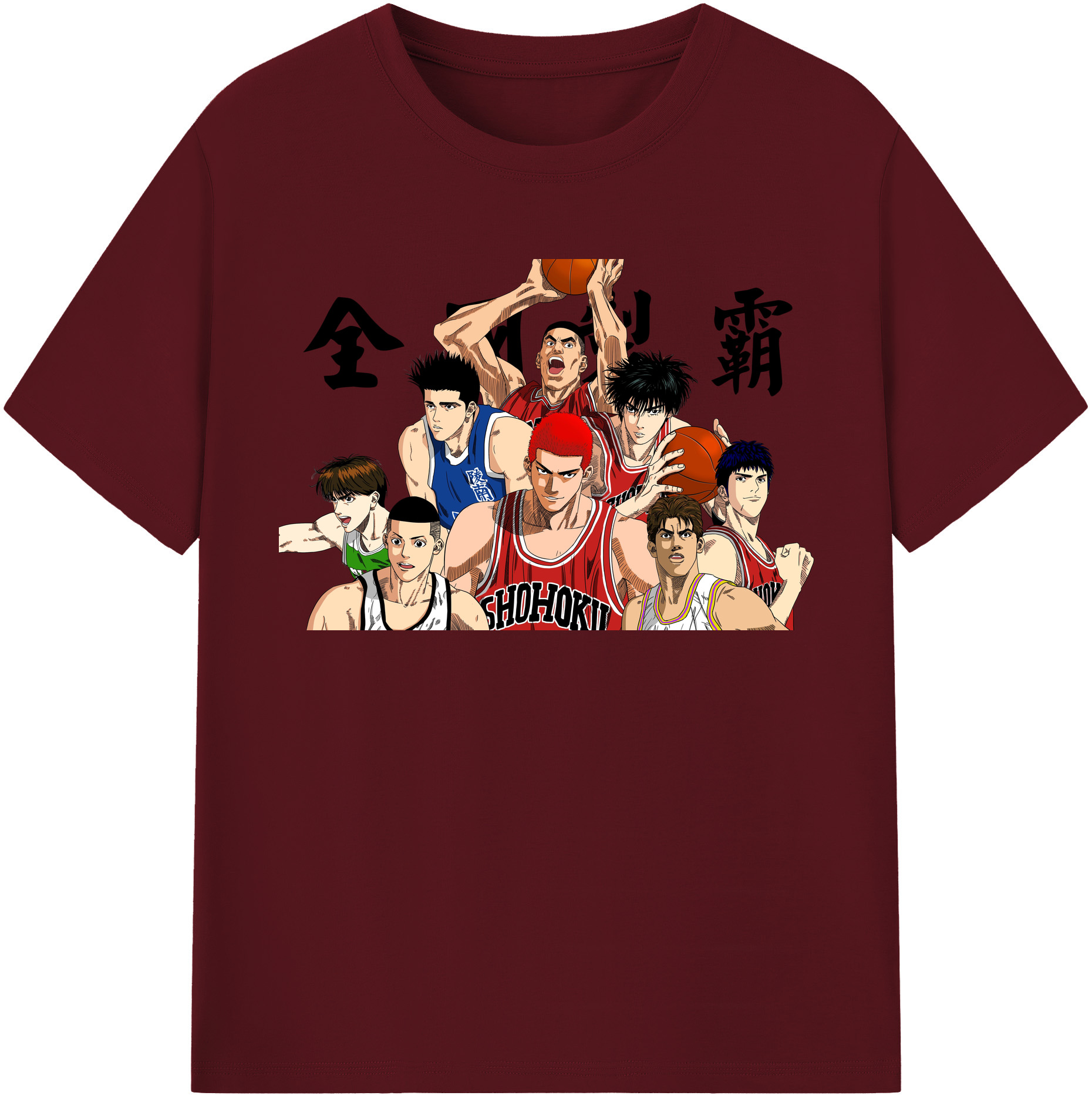 SLAM DUNK／スラムダンク 綿100％半袖Tシャツ（フロントプリント）